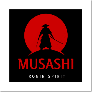 MUSASHI - RONIN SPIRIT (red edition) T-Shirt Posters and Art